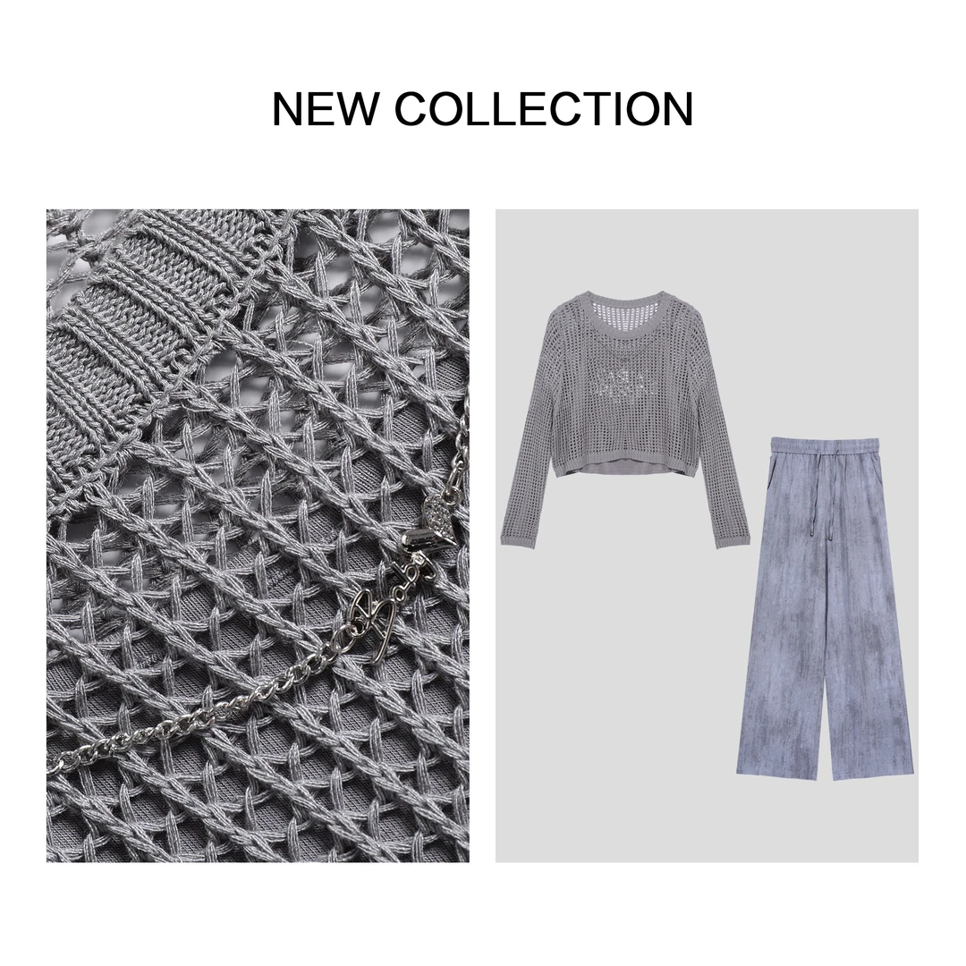 【静秋专属】D1F36273B 秋季新款女士时尚休闲裤套装