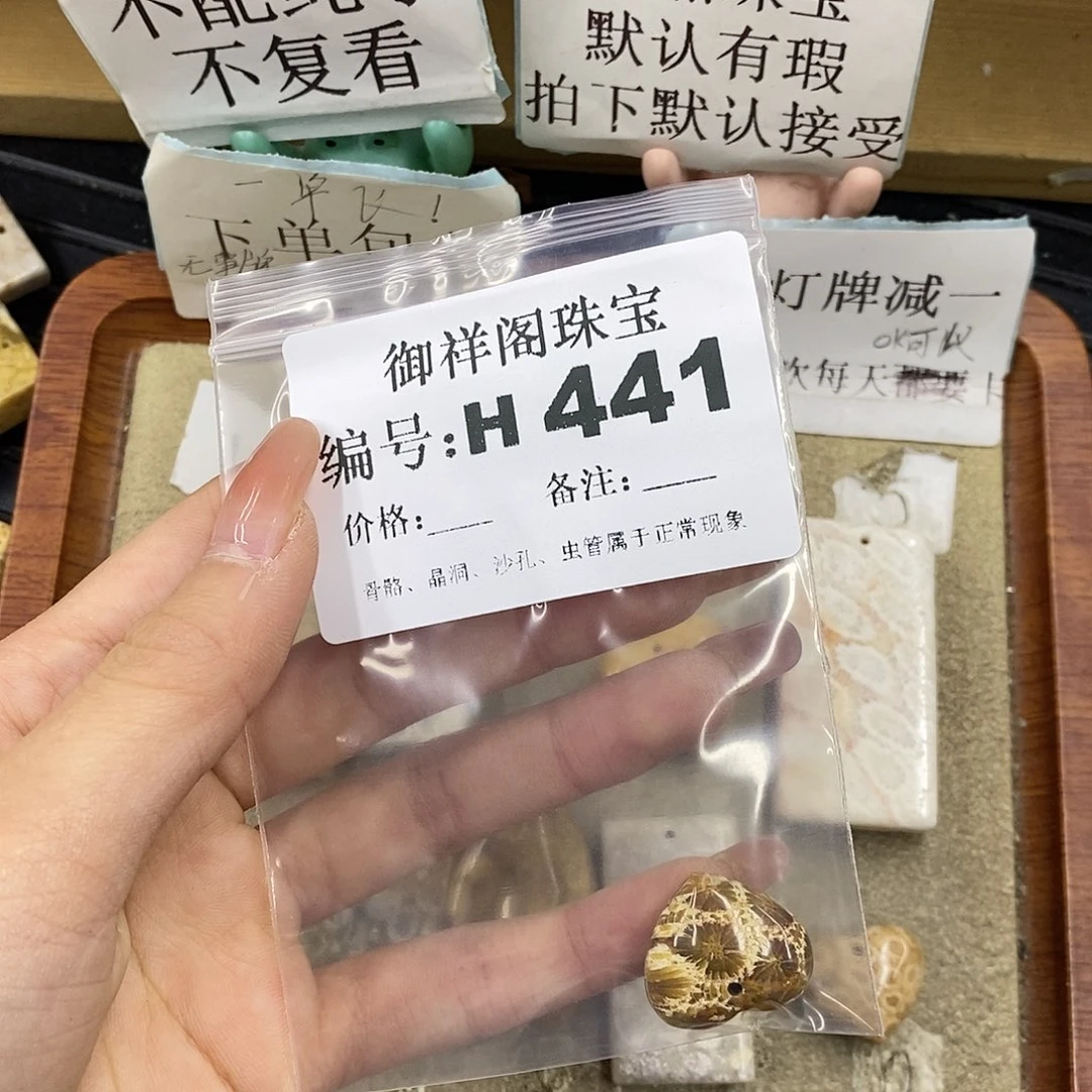 硅化珊瑚（珊瑚玉）未镶嵌颈饰莫*