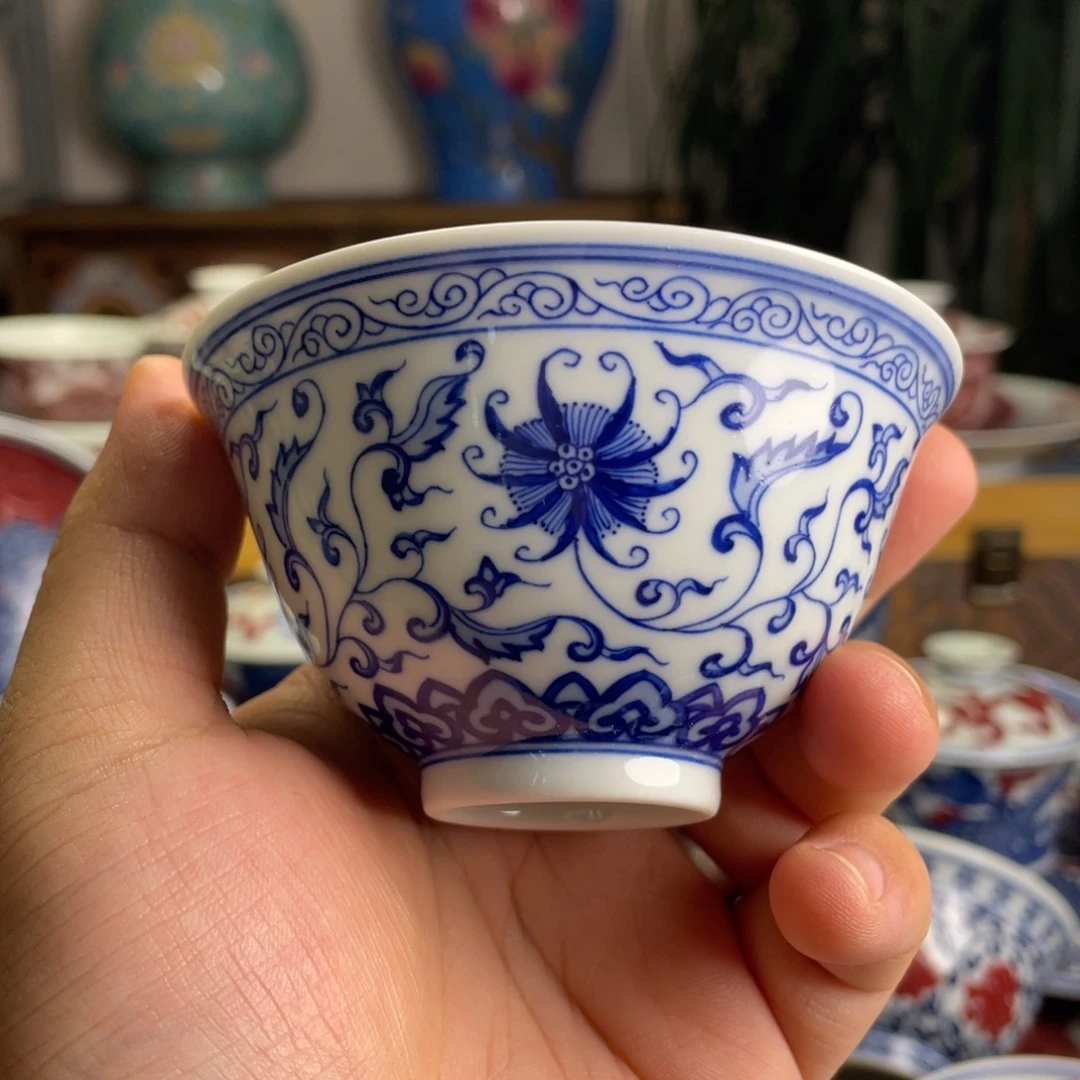 青花缠枝莲杯子系列