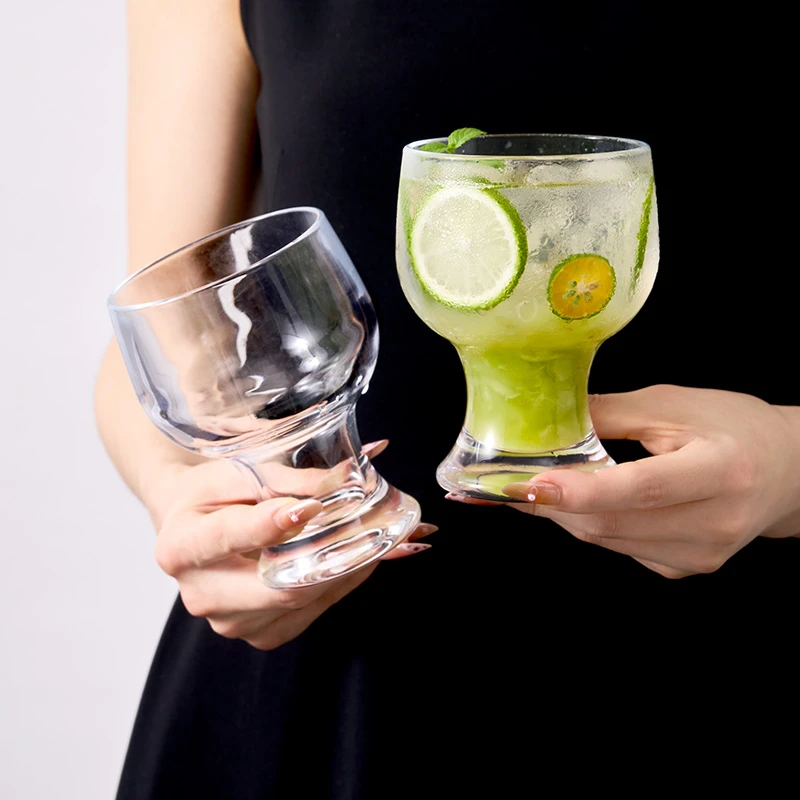 洛诺兔加厚宽口杯啤酒杯子家用咖啡冷饮果汁杯创意大容量鸡尾酒杯