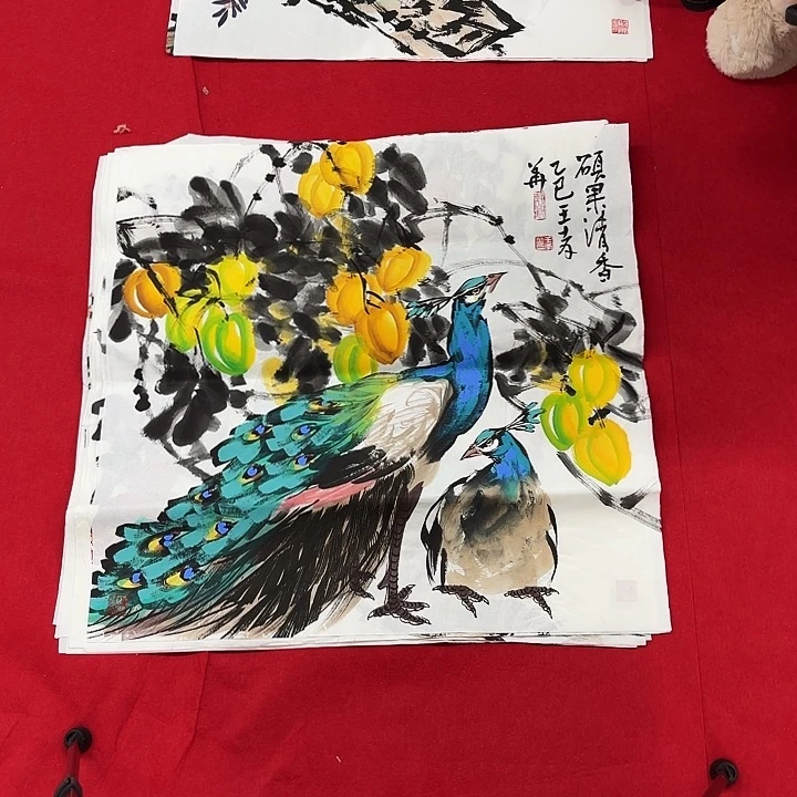 国画花鸟等多种鸟类和