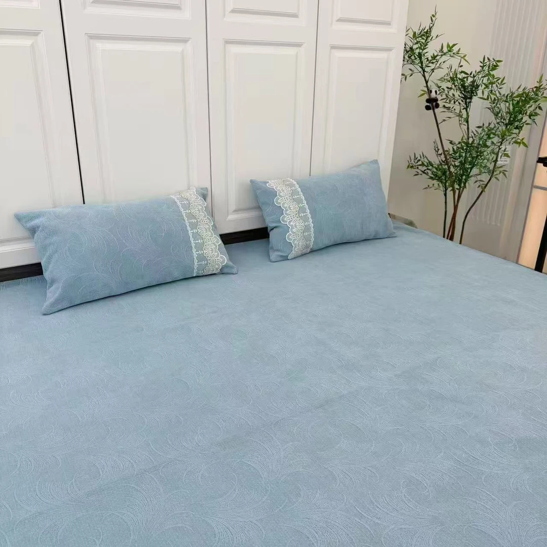 峻杨（幽幽凤竹床用床盖）床品雪尼尔亲肤舒适耐磨耐脏床盖不跑床