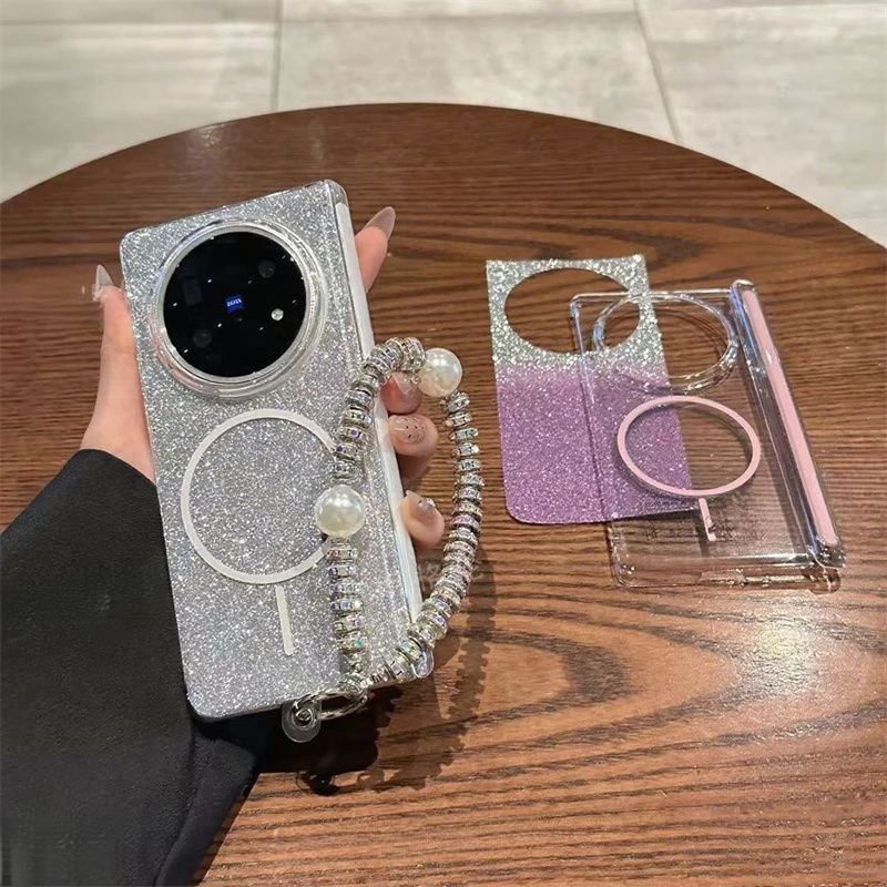 适用于vivoxfold5手机壳透明磁吸中轴全包XFold3折叠屏超薄保护套