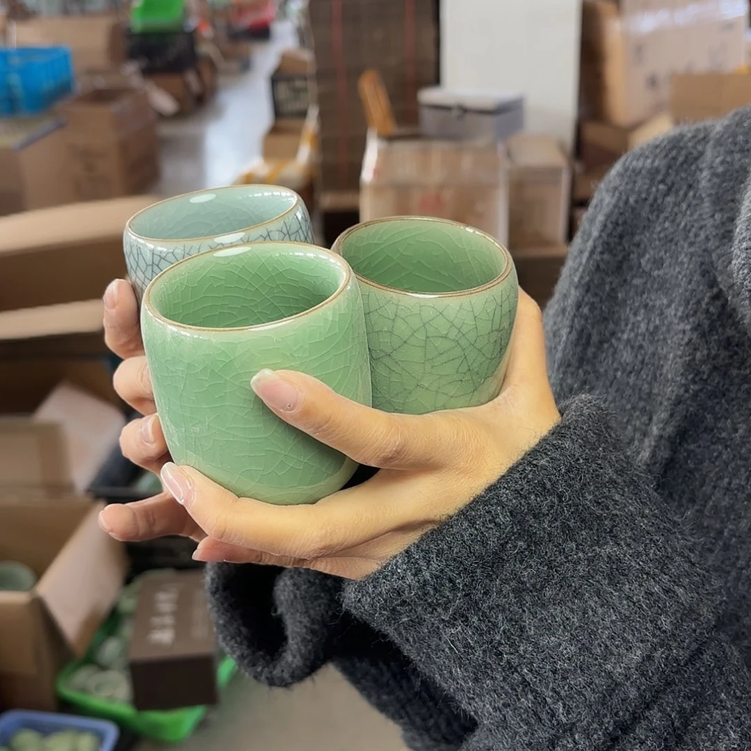 龙泉云间青瓷小米茶器