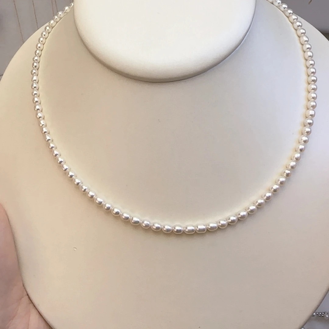 颈饰银S925镶嵌淡水珍珠