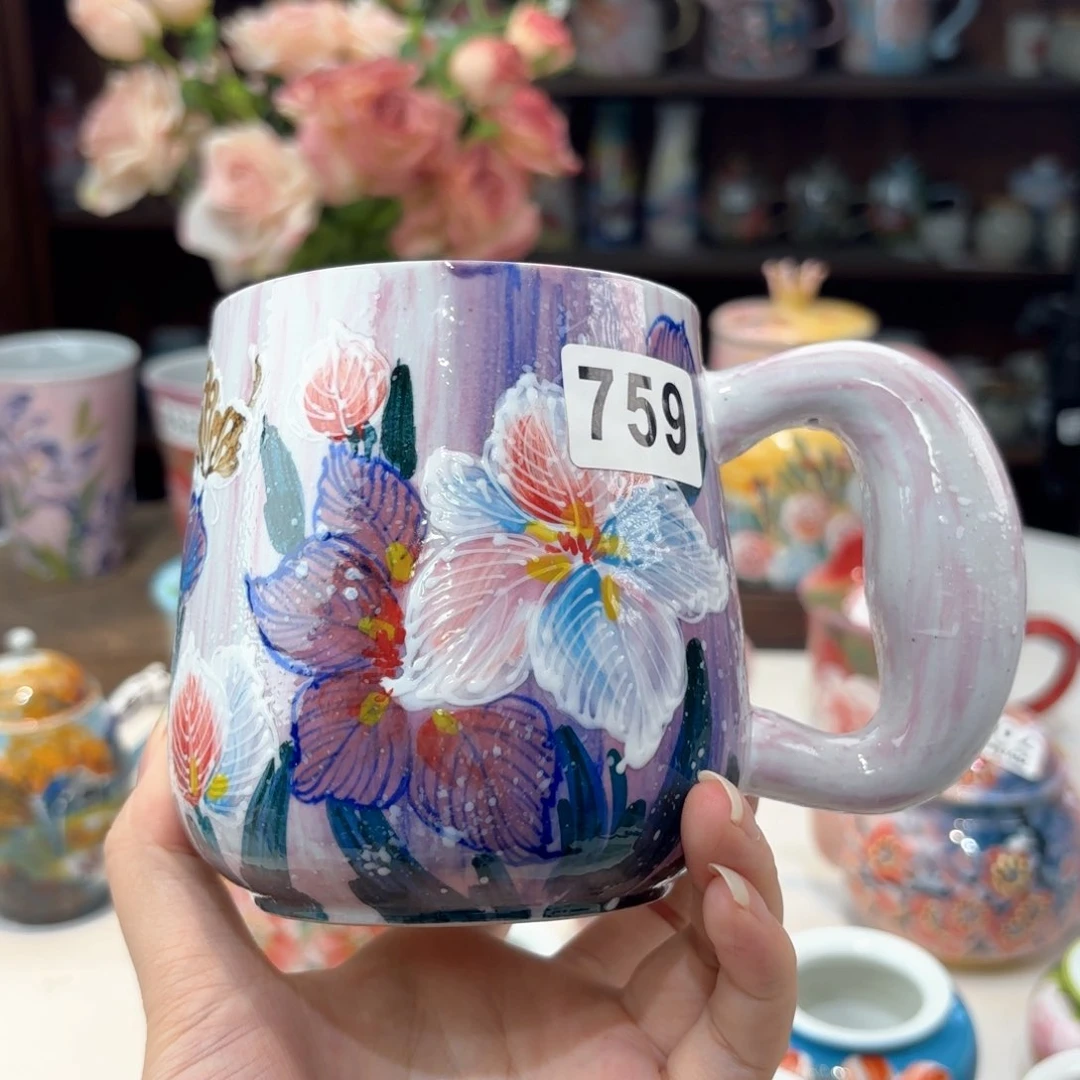 景德镇手绘高温釉下彩陶瓷茶具