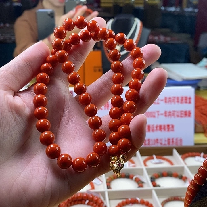 用***n南红玛瑙合金颈饰9m