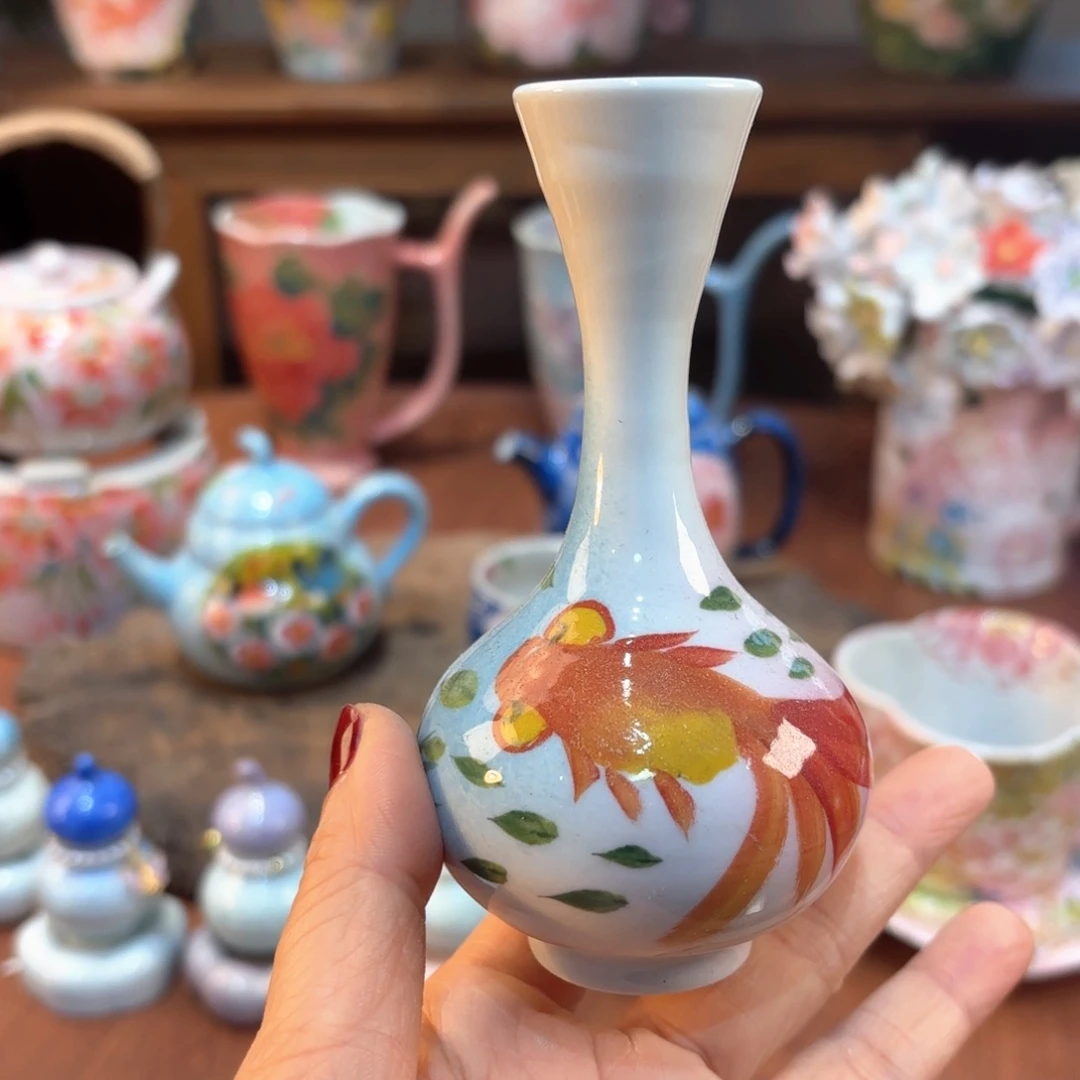 瓷片景德镇手绘高温釉下彩陶瓷茶具