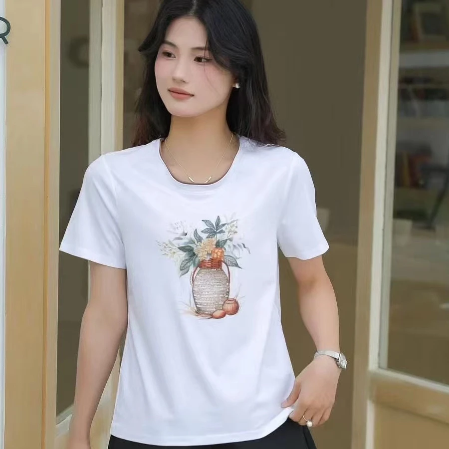 新款重工刺绣T恤259807