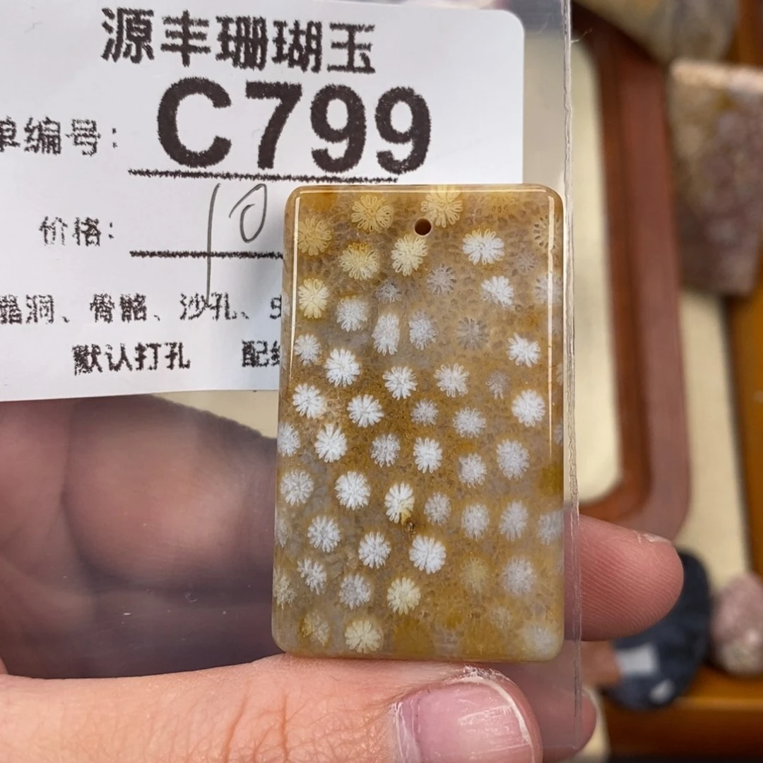 硅化玉颈饰未镶嵌꧁**꧂