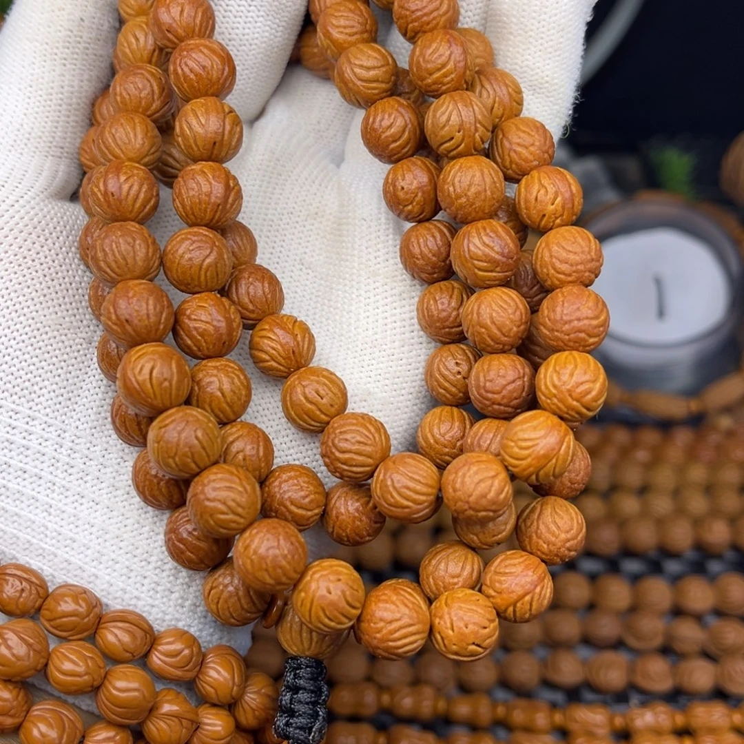 文玩核桃手串小脑纹108颗脖挂10尺寸