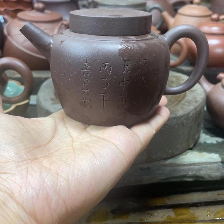 茶壶紫砂紫砂壶口罩着