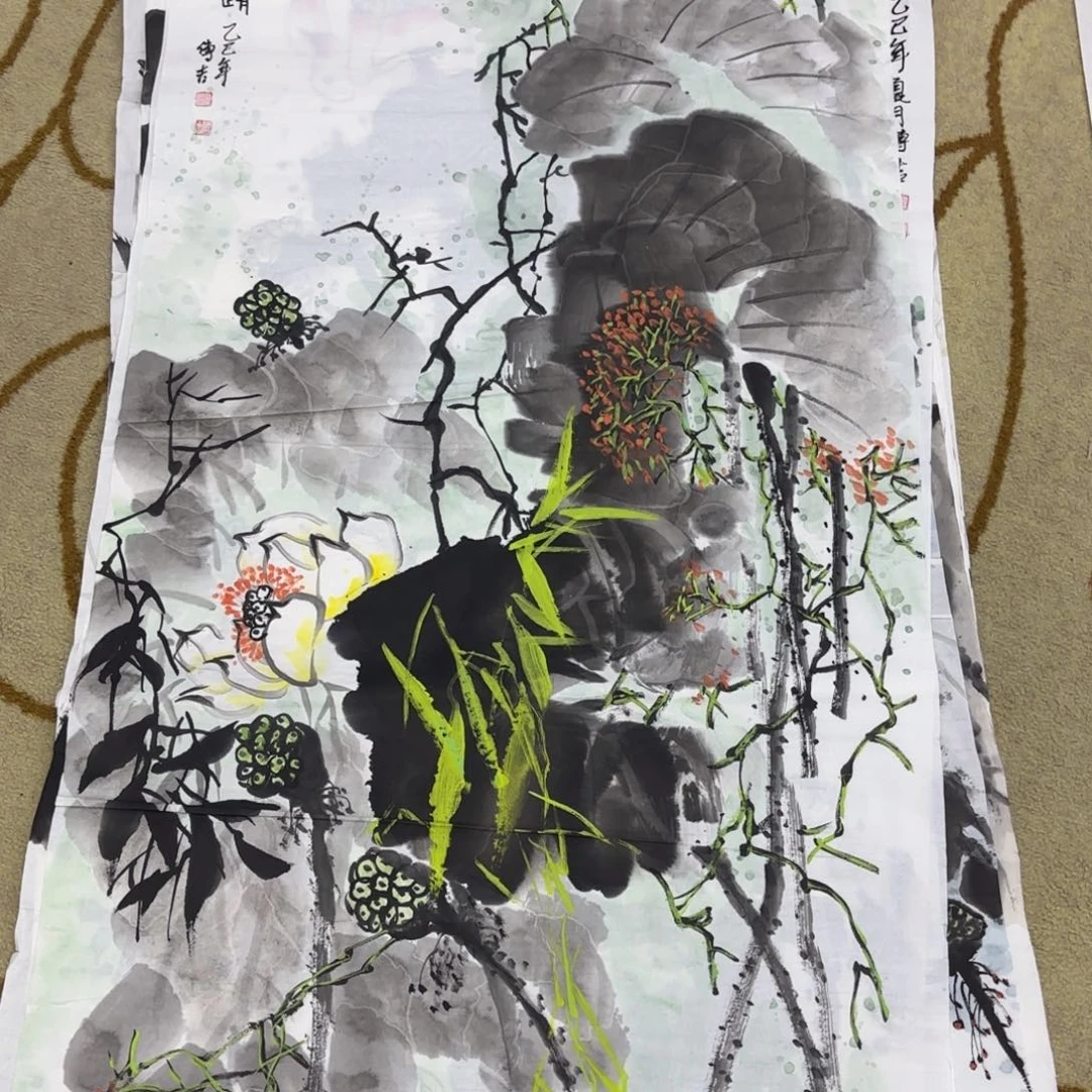 国画顾传吉四尺花鸟艺