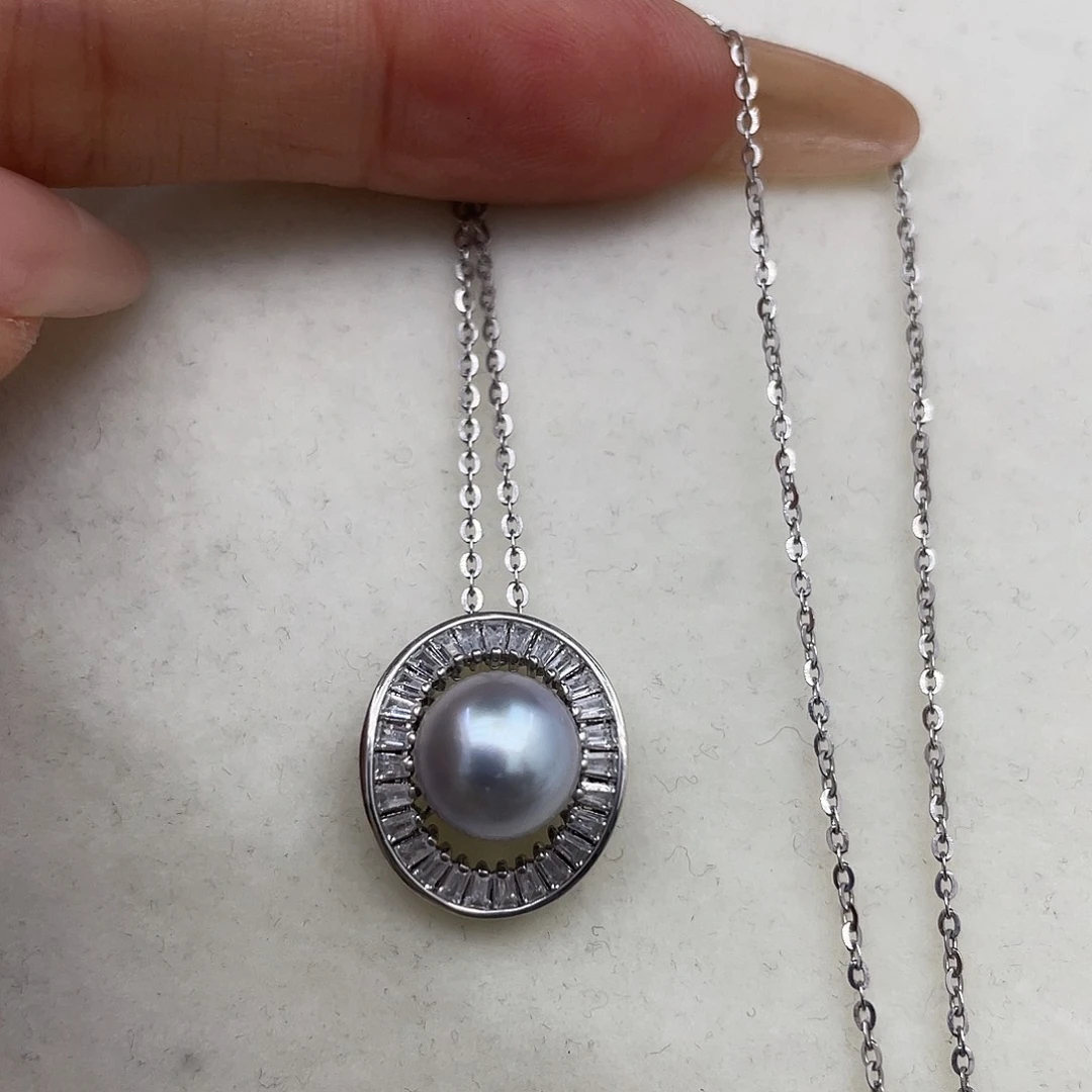 颈饰海水珍珠银S925镶嵌