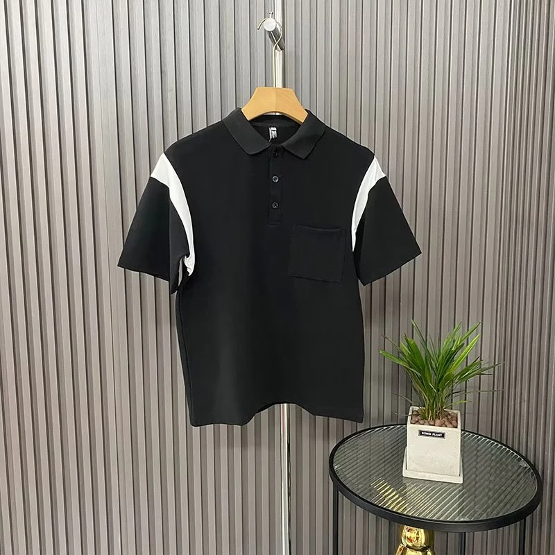男士polo衫夏季宽松潮流简约半袖上衣2025新款休闲翻领短袖t恤衫
