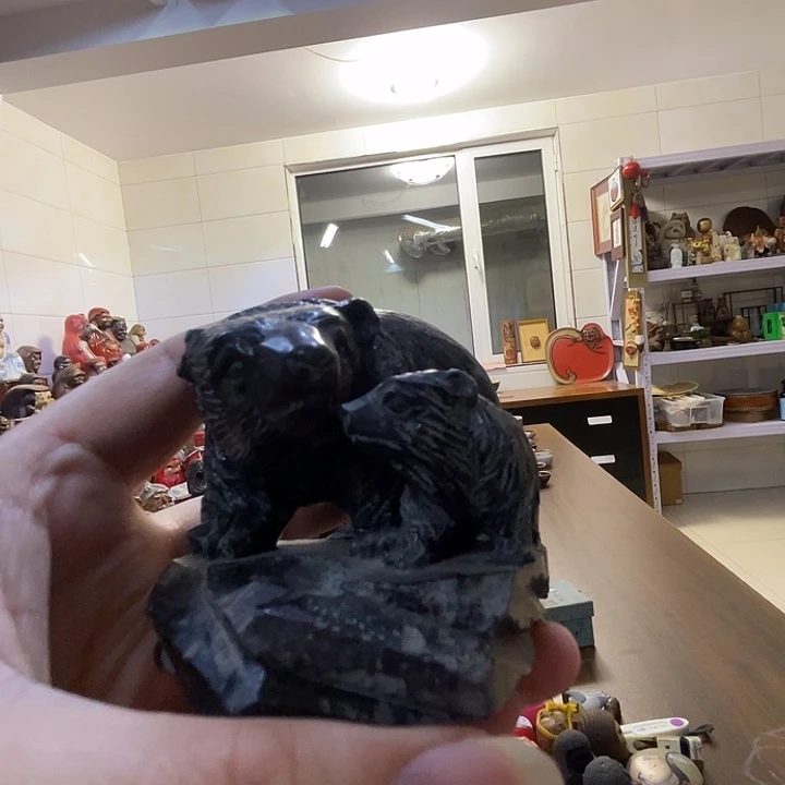 陶瓷那支黑石雕北海道熊