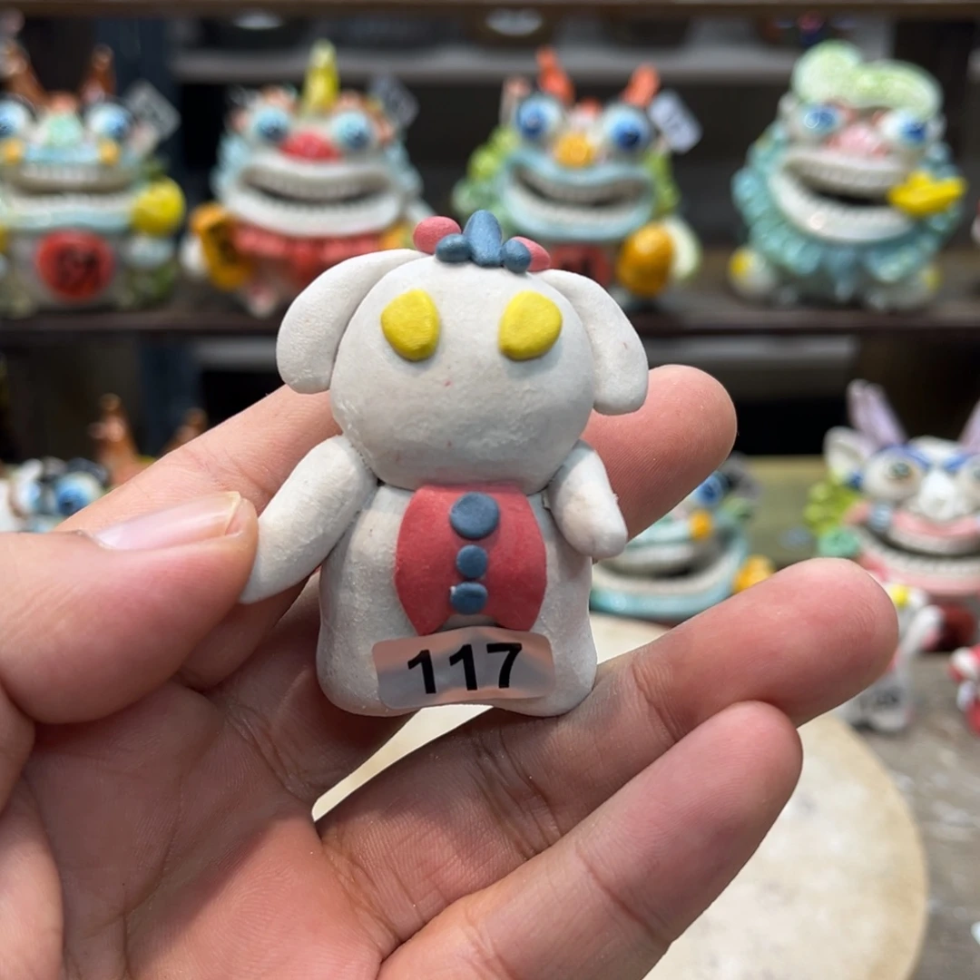 摆件纯手工抽象陶瓷摆件117