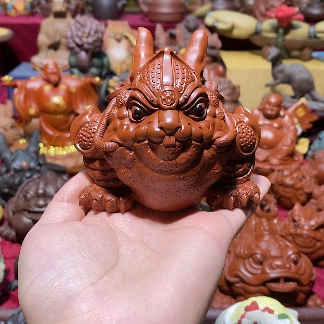 紫砂茶宠宜兴紫砂兔蟾