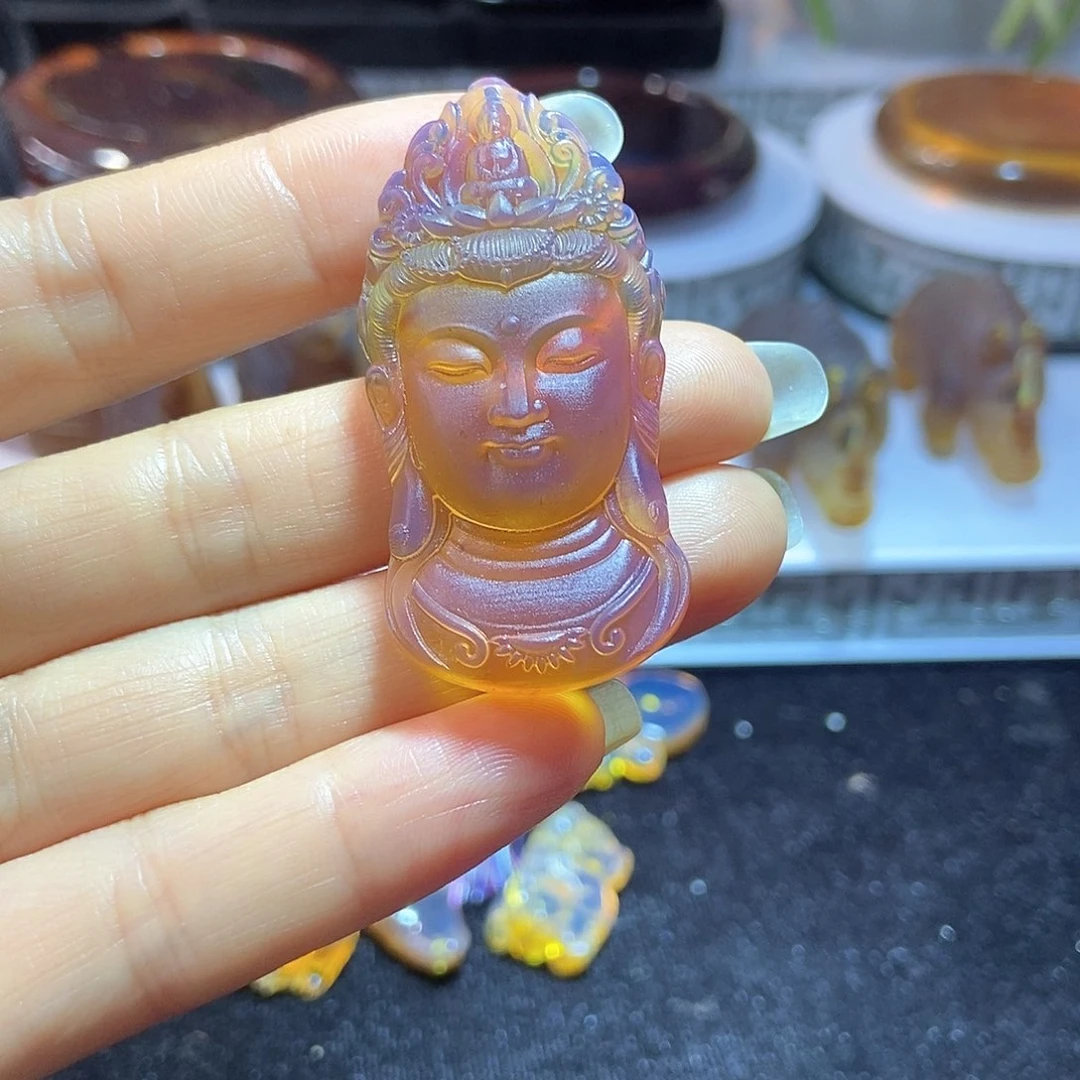 未镶嵌颈饰琥珀缅甸天然琥珀吊坠