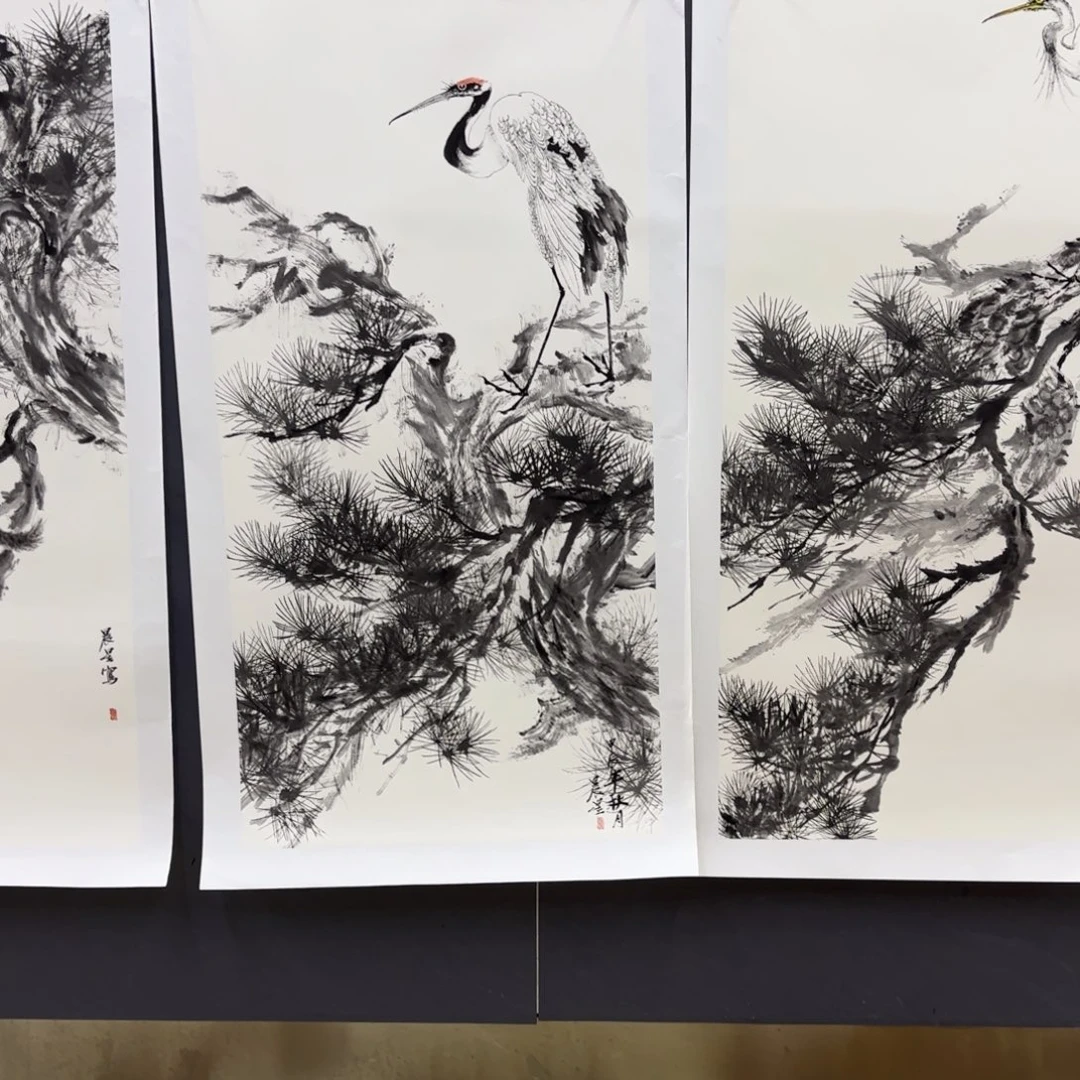 国画青**鹭赵晨星四尺李欣主播