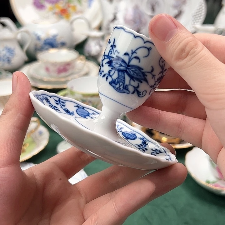 呵***姐梅森一等蓝洋葱蛋杯