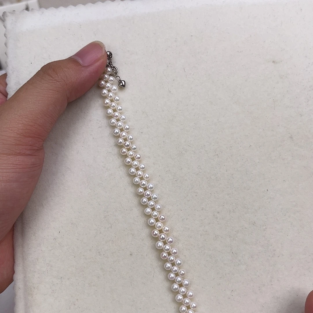 银S925镶嵌手绳淡水珍珠