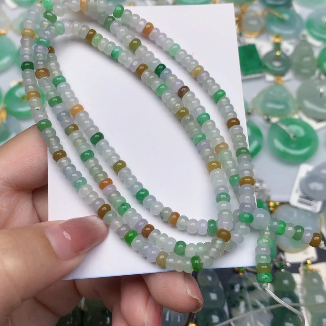 翡翠未镶嵌颈饰珠链