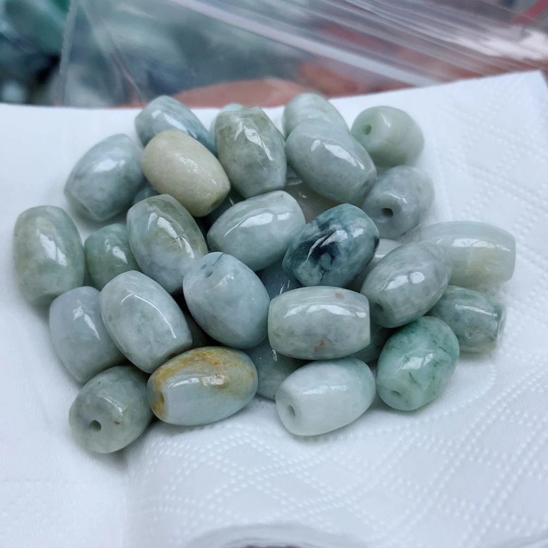 翡翠未镶嵌项链珠子翡翠
