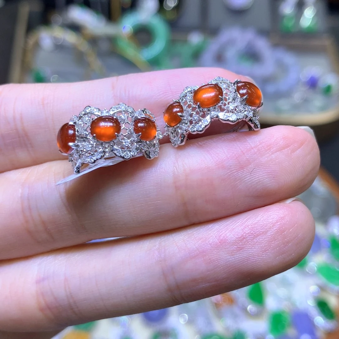 翡翠18K金镶嵌颈饰翡翠吊坠项链