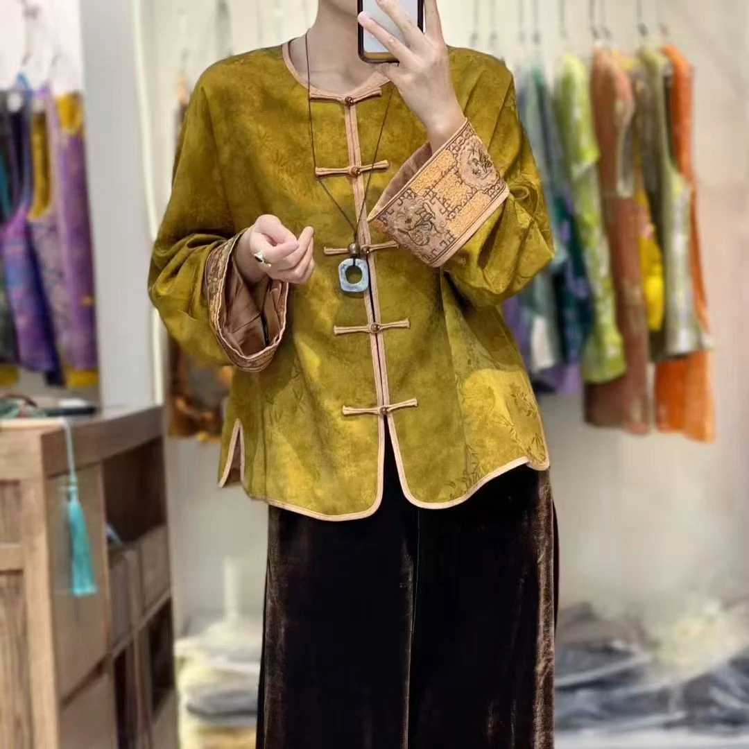 薄款常规款圆领短外套短款网红中国风时尚休闲女装