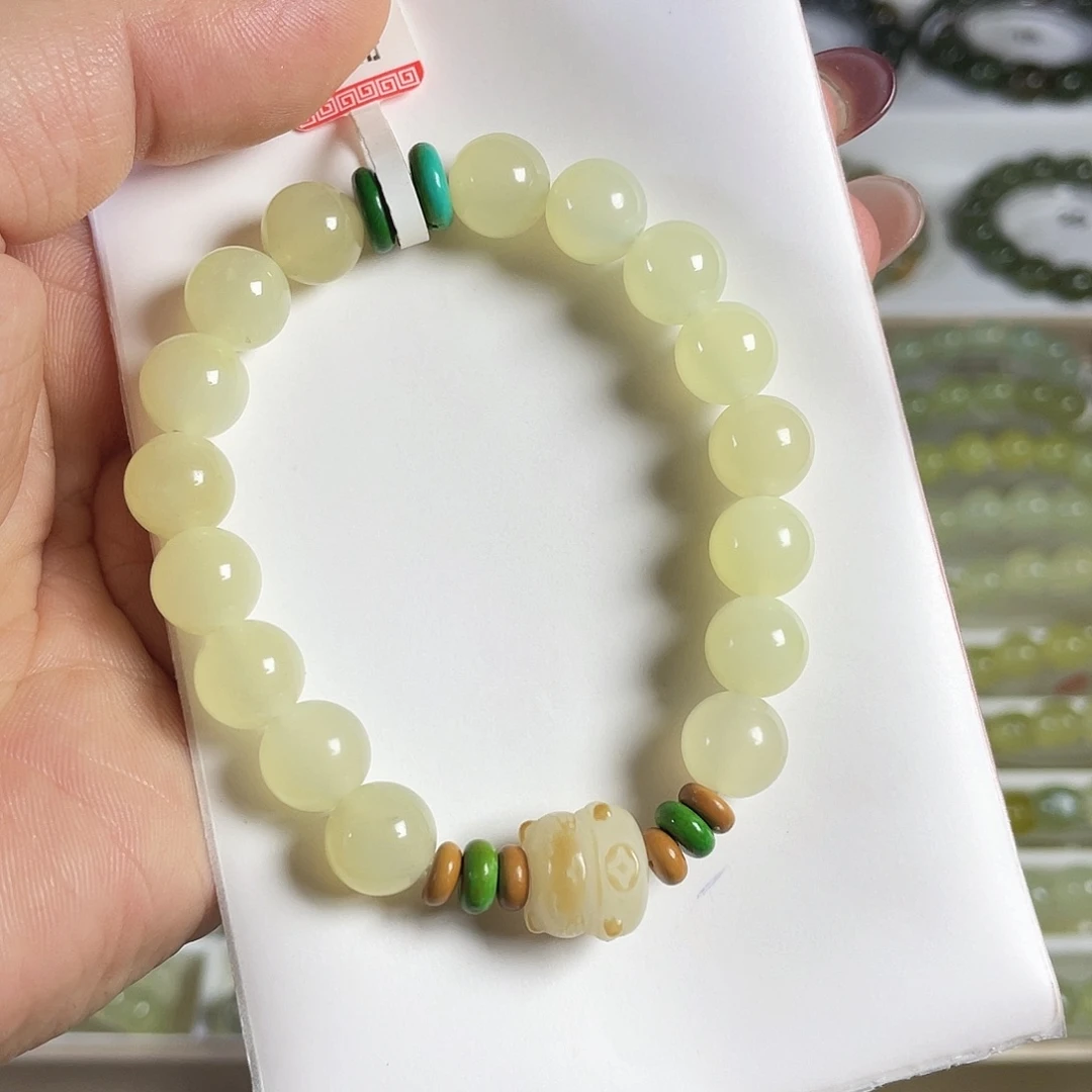 未镶嵌岫玉手链卡10