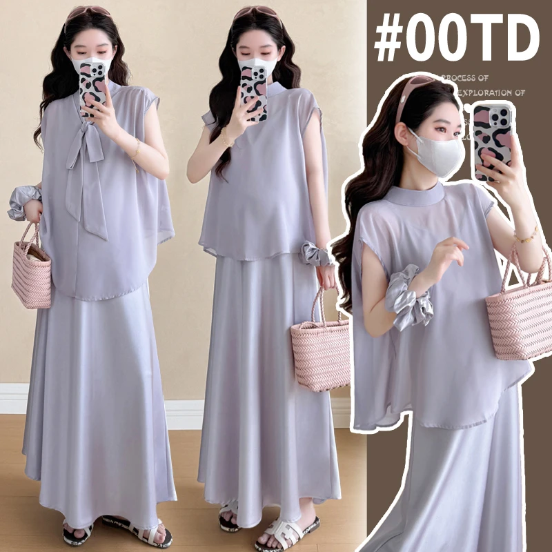 时髦孕妇装2025新款辣妈气质宽松大码显瘦休闲洋气流行时尚两件套