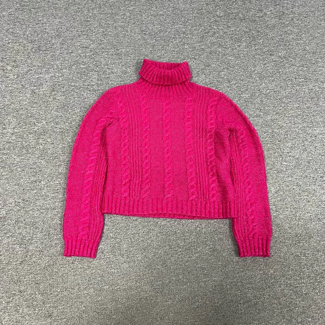 99新 VERSACE/范思哲 范思哲 玫红色毛衣