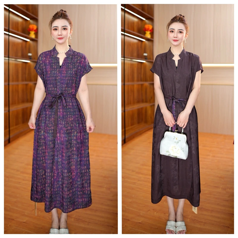 2988-18【甲骨文】新款舒适时尚双面穿连衣裙