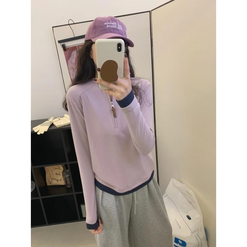 JM-[拼接洋气]2025秋冬款新款百搭假两件休闲显瘦卫衣E-3092