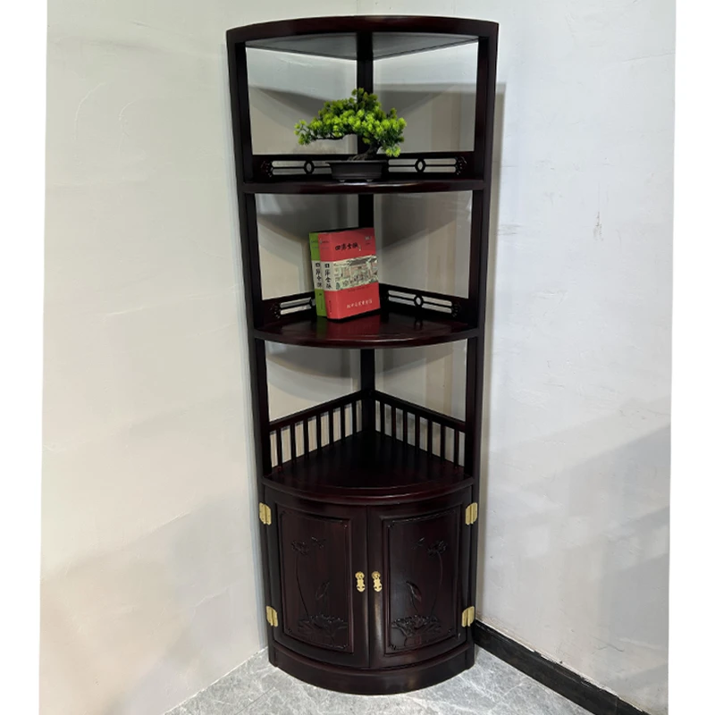 红木客厅角柜酸枝木储物柜黑酸枝中式置物柜实木展示柜