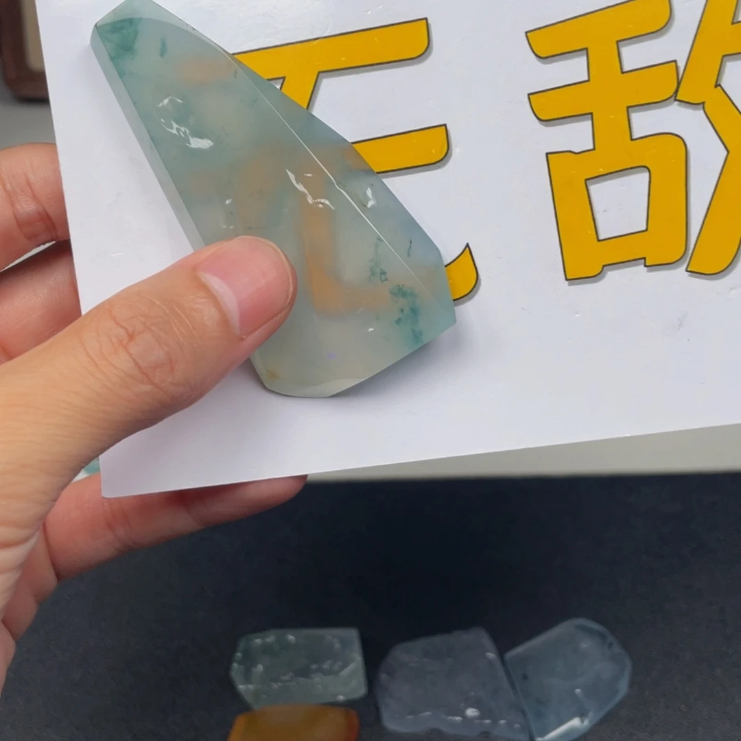 翡翠未镶嵌颈饰包工包设计观音牌挂件飘花