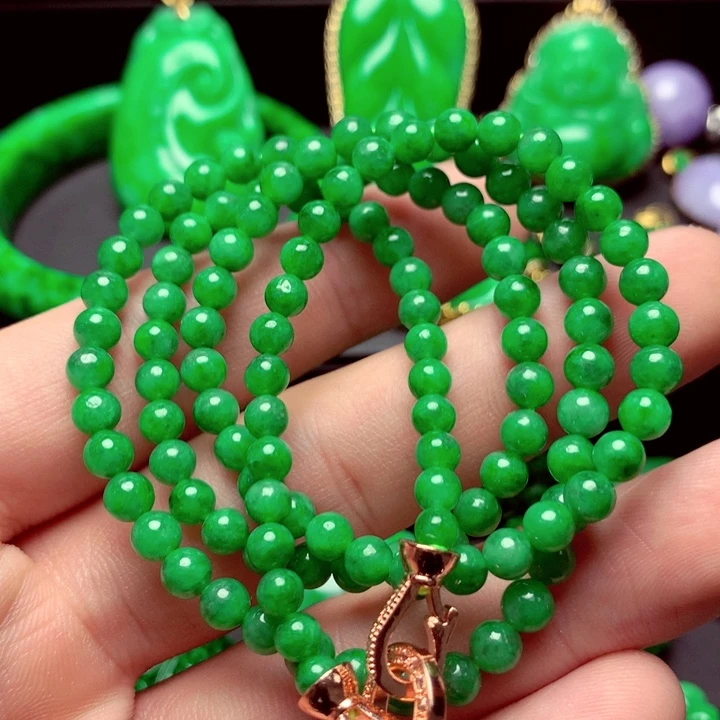 翡翠未镶嵌毛衣链