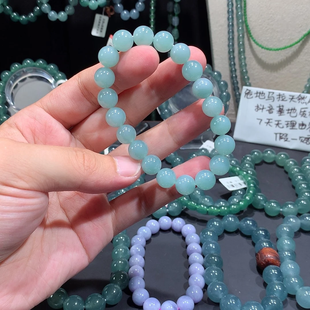 未镶嵌手串翡翠天然a货翡翠手串9.8