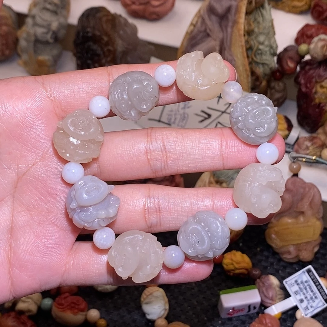 石英质玉（阿拉善玉）未镶嵌手链