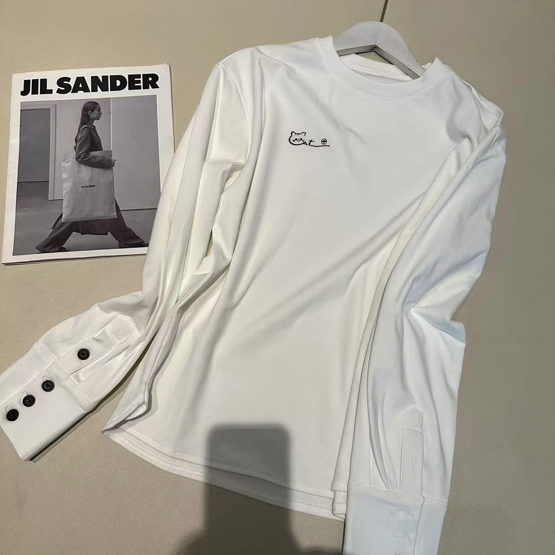 《姚家优麦汇》Y5177秋冬款圆领磨毛时尚百搭长袖显瘦上衣款女