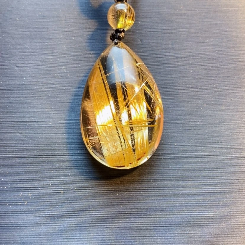 【闪购商品】水晶颈饰未镶嵌天然钛晶水滴吊坠