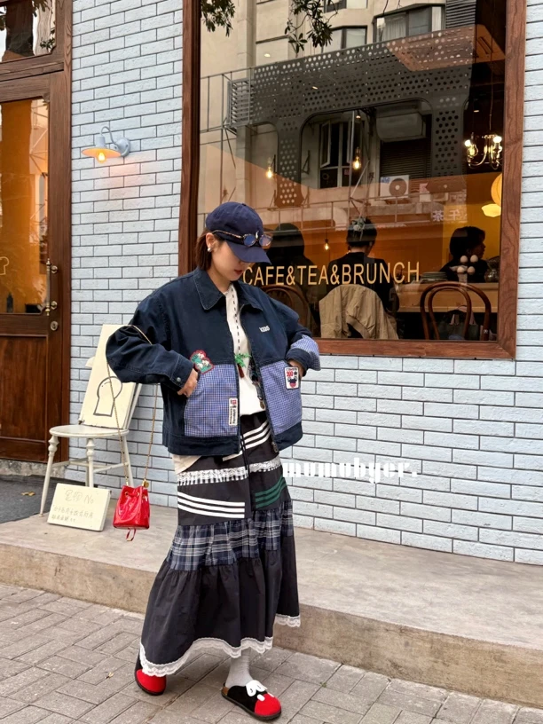 MUMUBYER •不过时的牛仔 趣味米奇卡通贴布绣牛仔外套