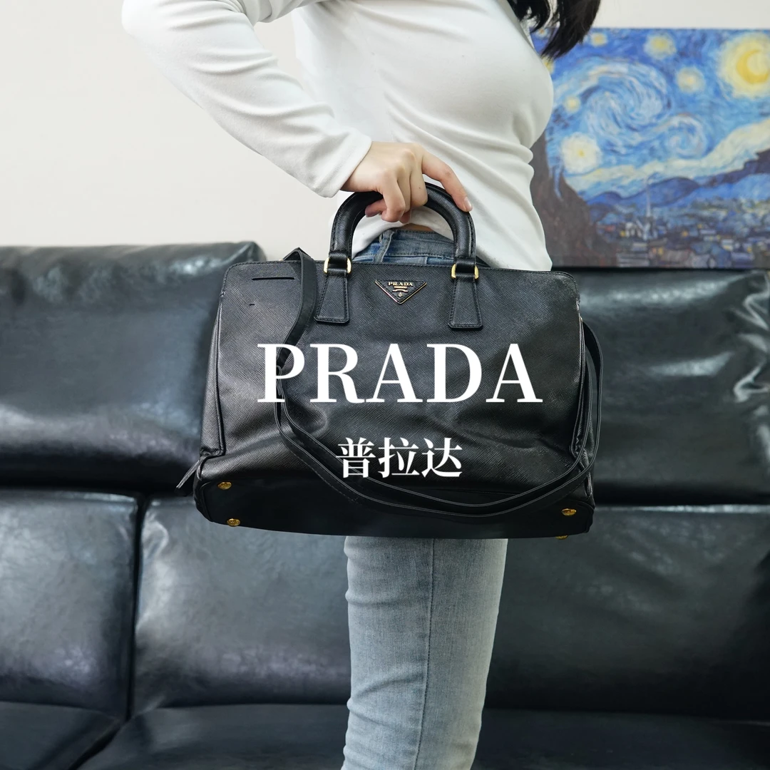 95新 Prada/普拉达 黑色单肩包/WJ02721015/1015
