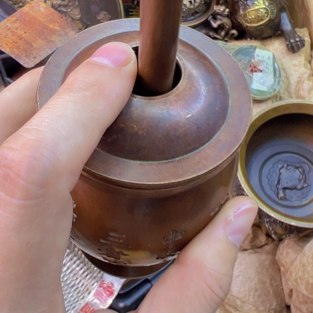 原矿风磨铜捣药罐