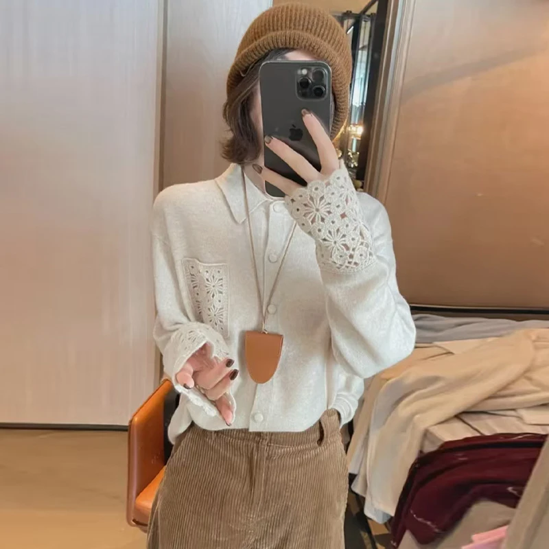 时尚气质洋气单排扣针织开衫女2025秋季新款宽松显瘦遮肉减龄上衣