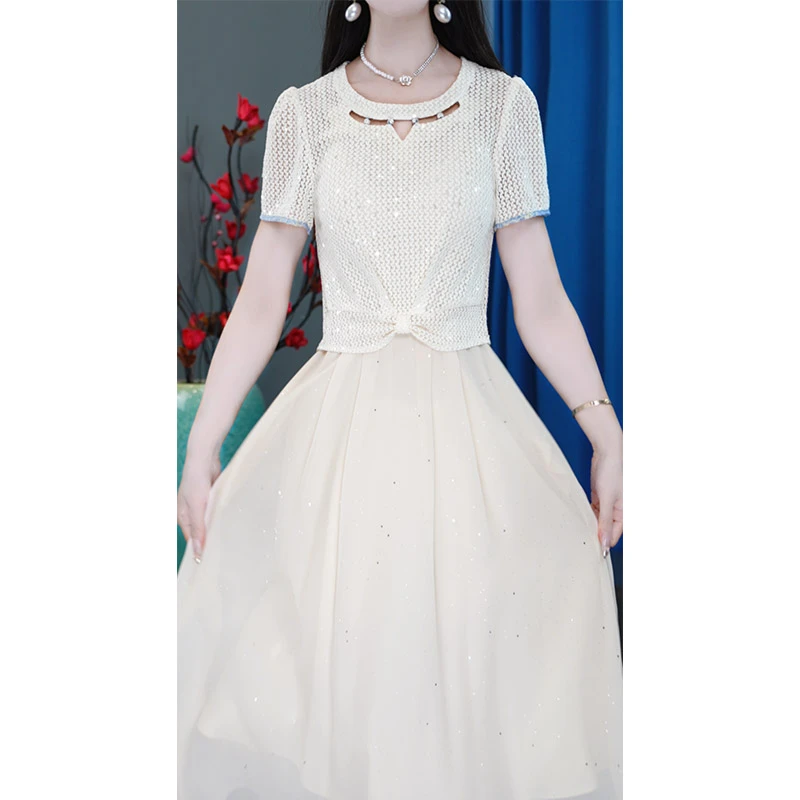 【外衫+吊带裙】优雅收腰显瘦短袖时尚夏季气质洋气套装裙