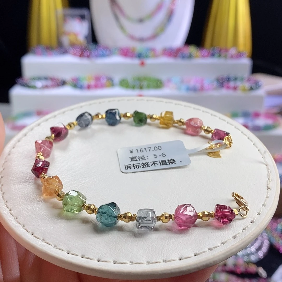 未镶嵌手链碧玺砖石切