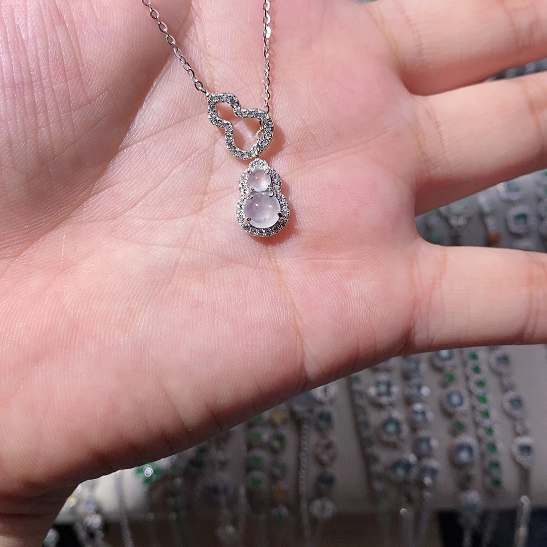 翡翠银S925镶嵌颈饰