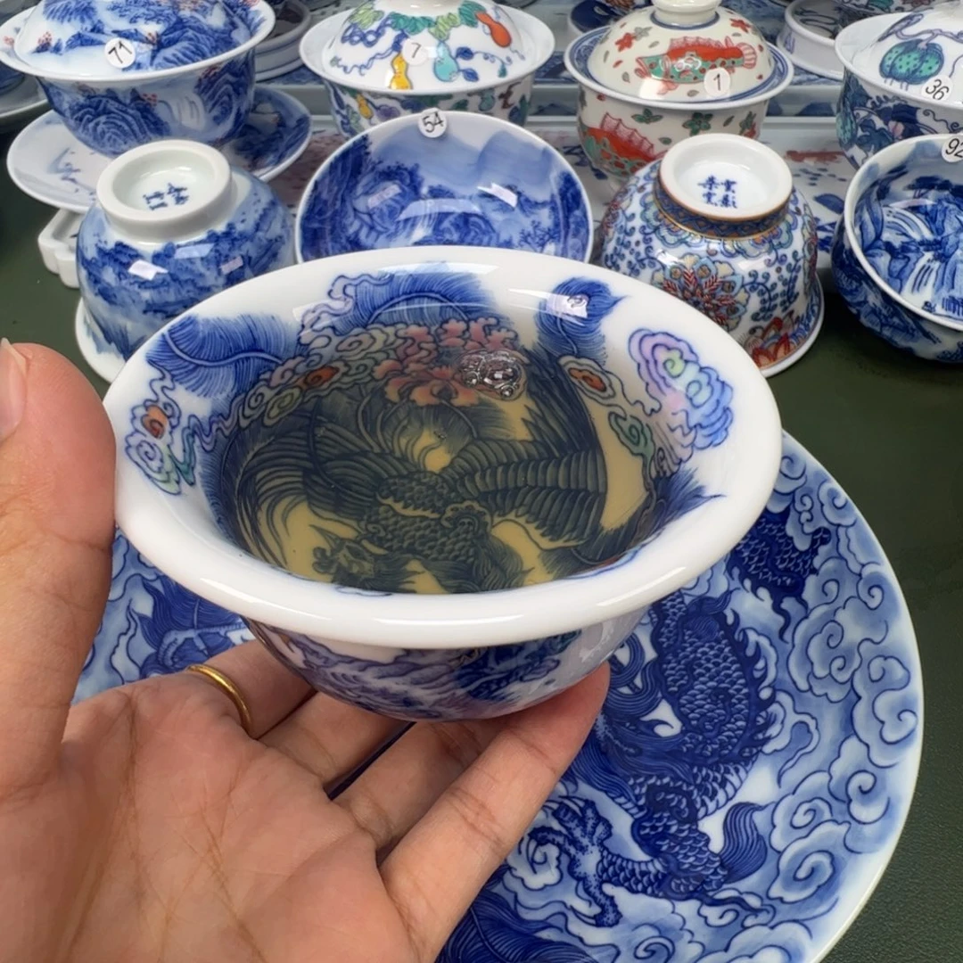 景德镇纯手工纯手绘茶具木木38